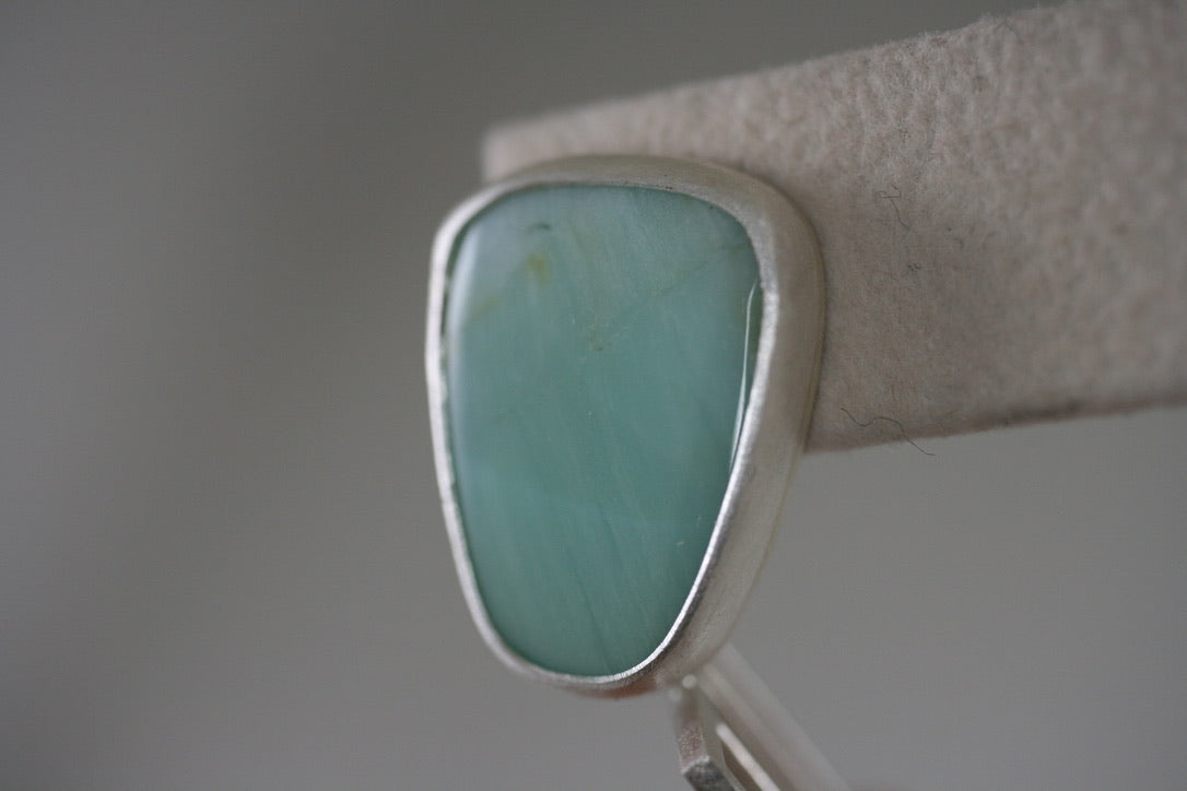 Carmen Earrings – Petrified Wood Opal