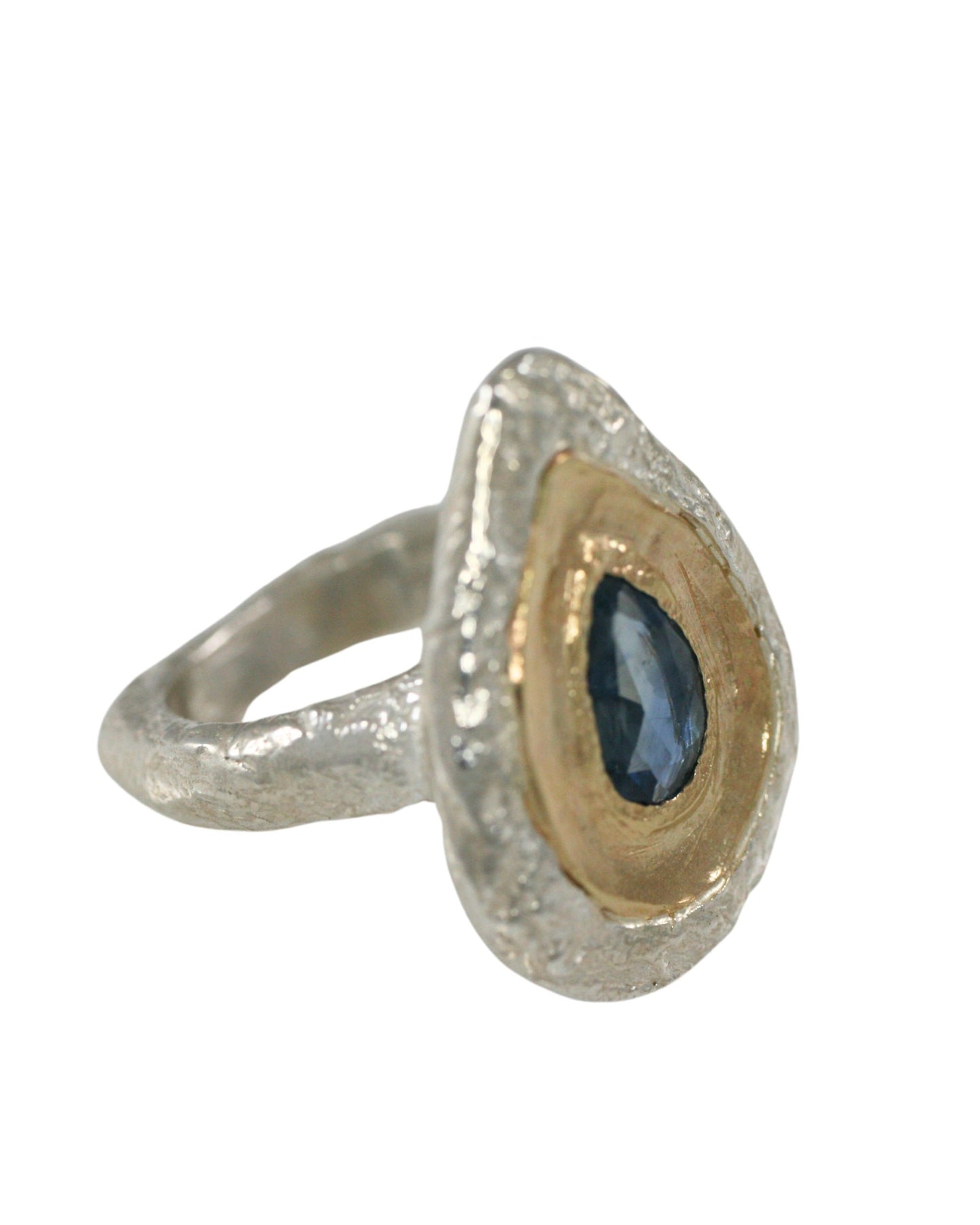 Fragmented Blue Sapphire Ring