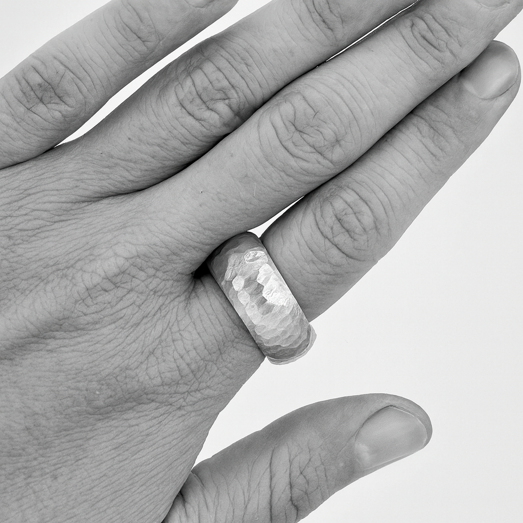 Tidelines Statement Band Ring - Sterling Silver