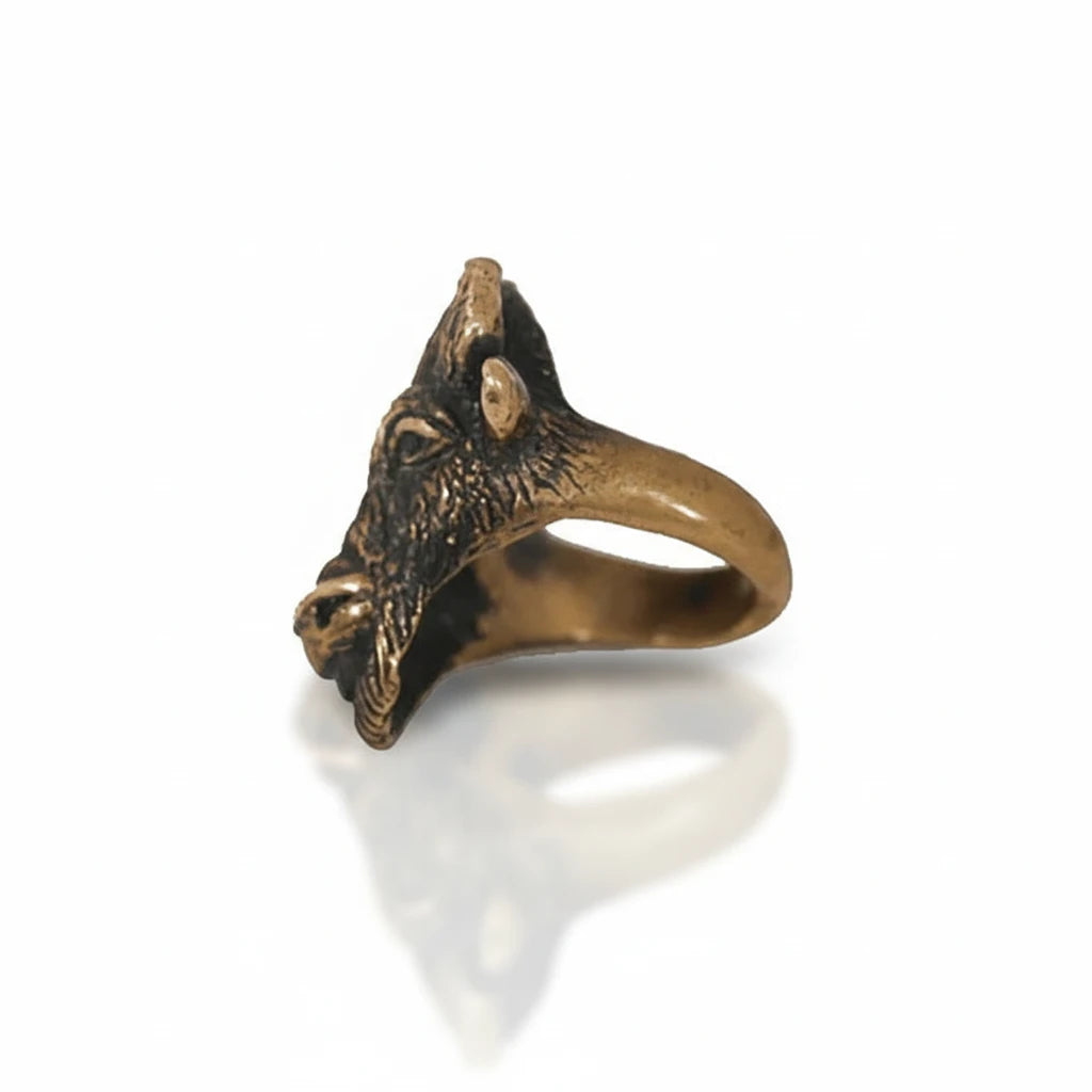 Buffalo Ring - Sterling Silver or Bronze with Optional Turquoise Inlay