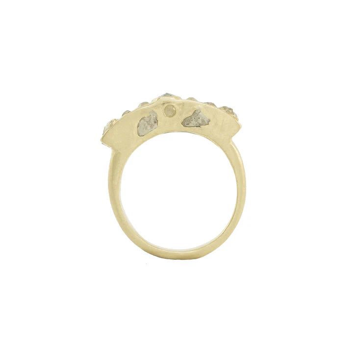 Extrusive Igneous Ring • 14k Yellow & White Gold & Diamonds