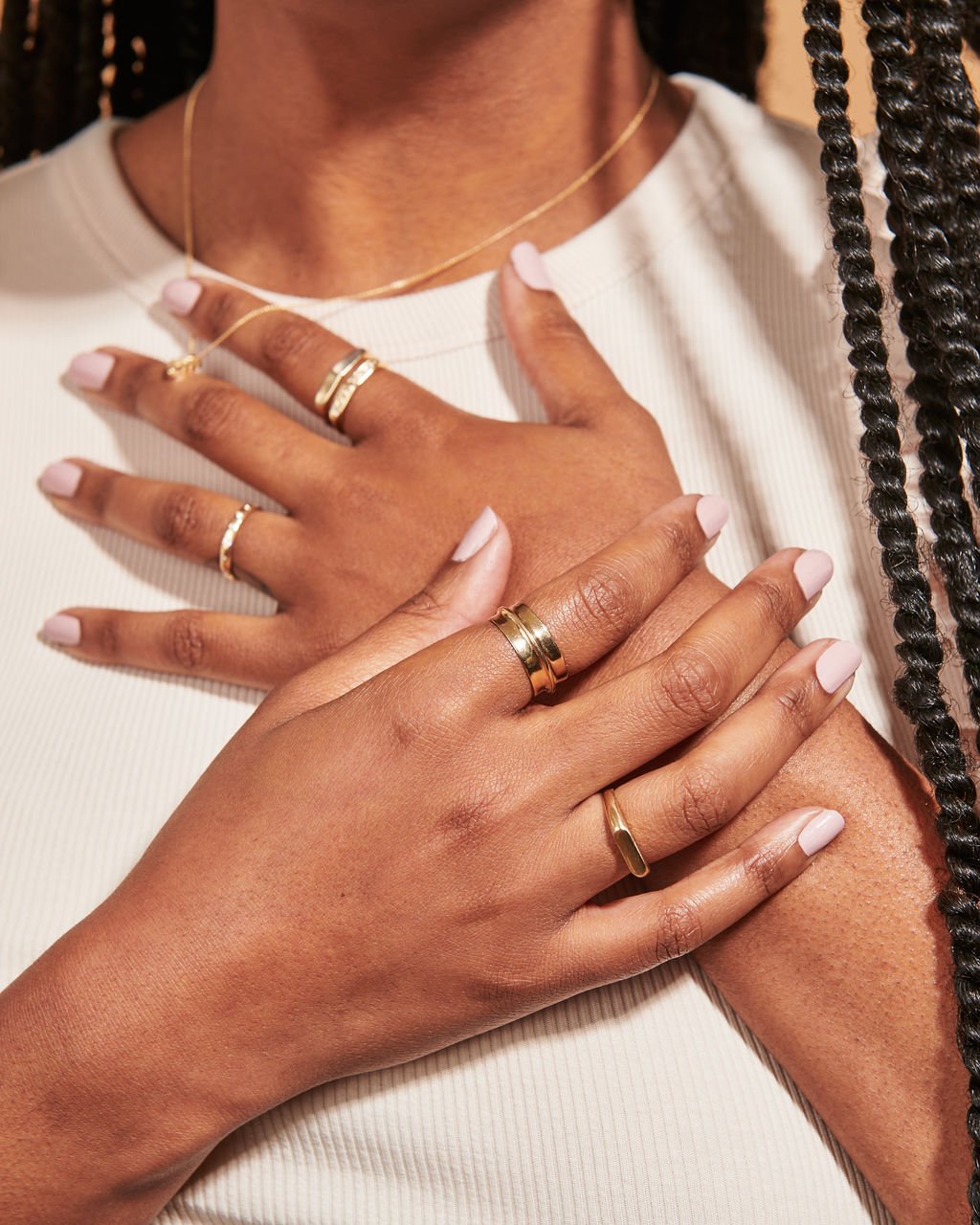 Silver Sahara Ridge Ring – Sterling Silver Layered Band