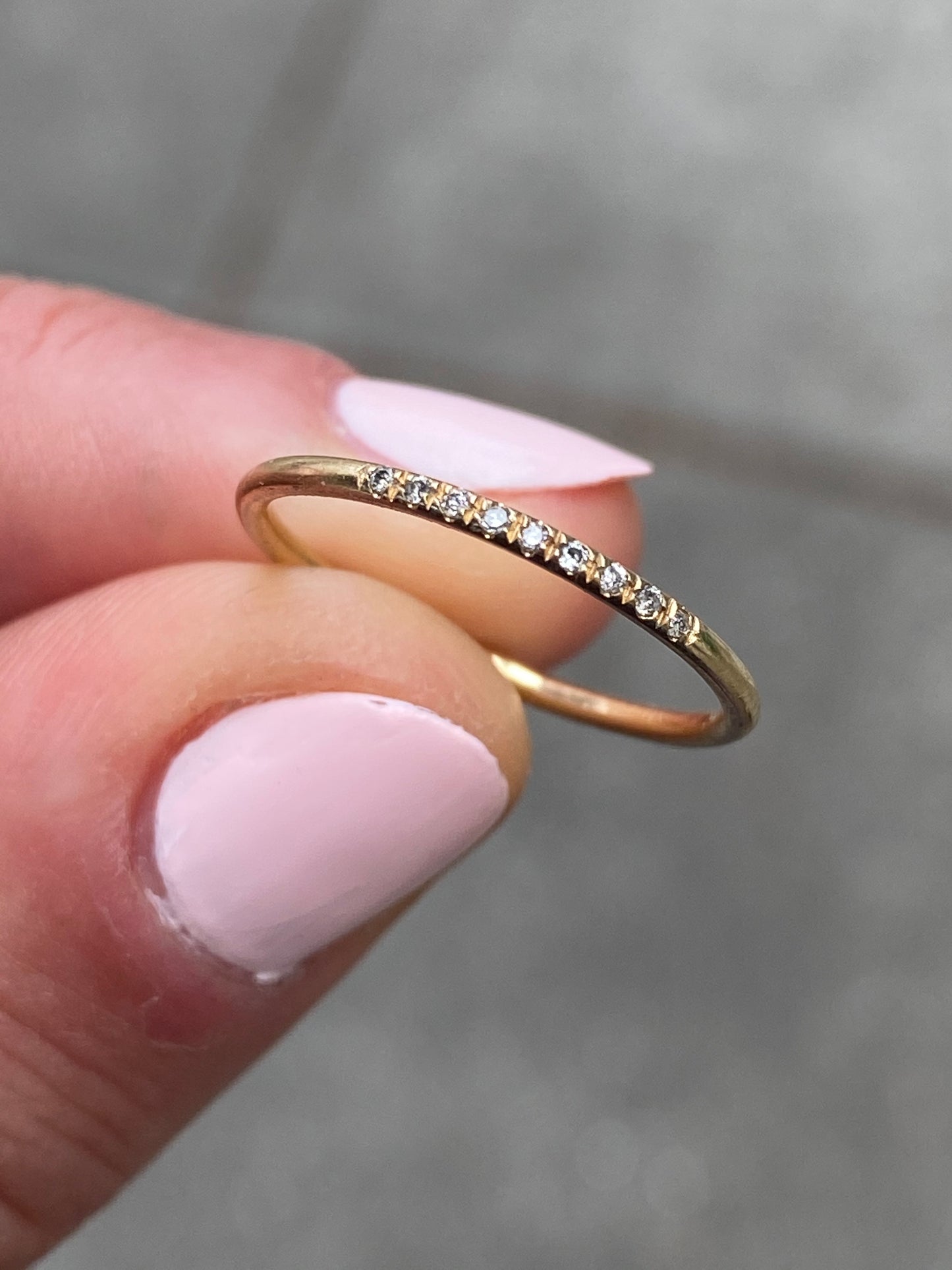 BB’s First Diamond Stacking Ring – 14k Yellow Gold