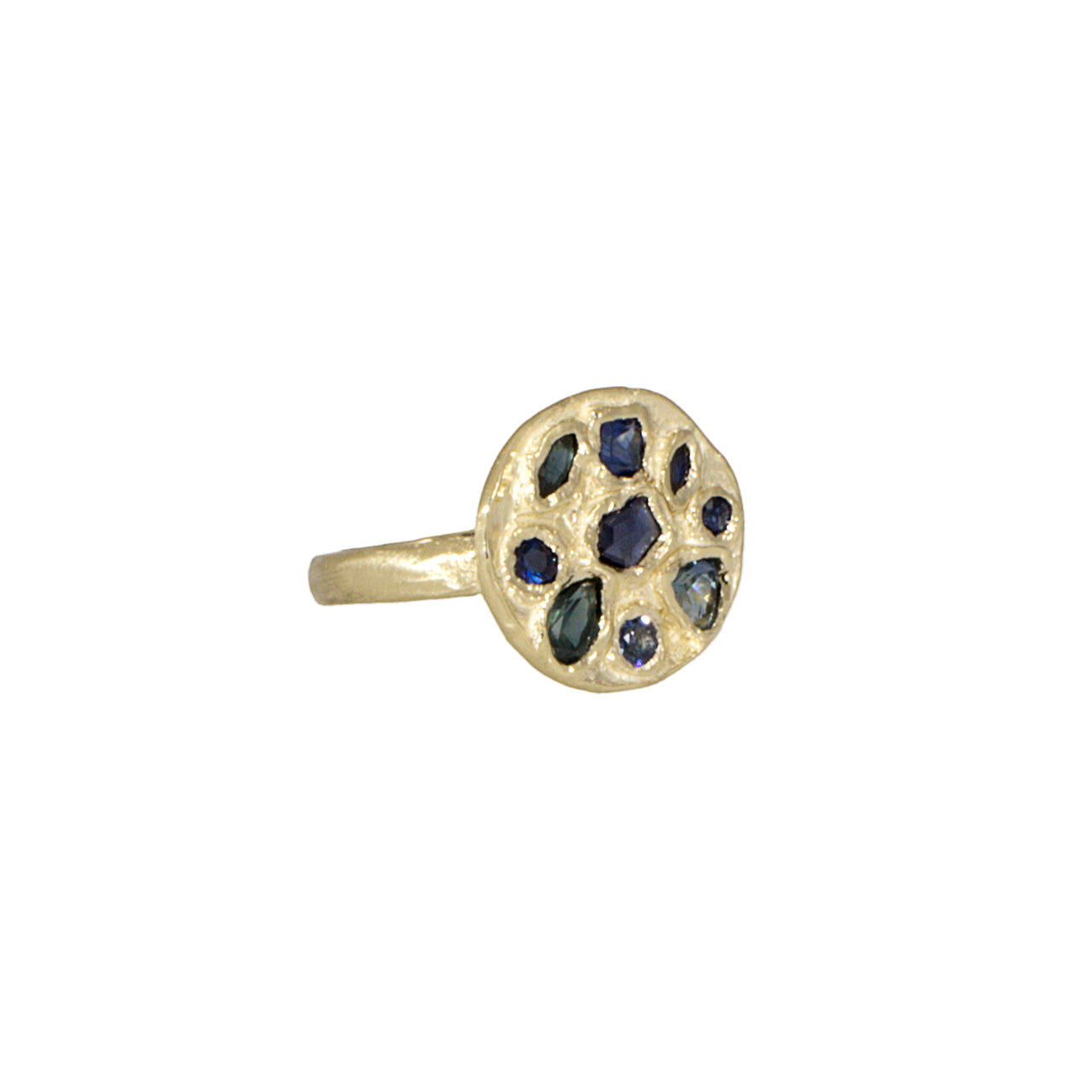 Symplegma Blue Sapphire Signet Ring