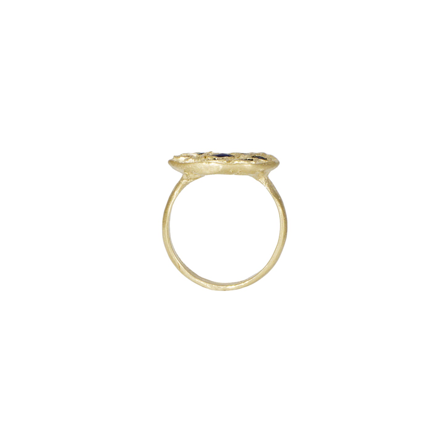 Symplegma Blue Sapphire Signet Ring