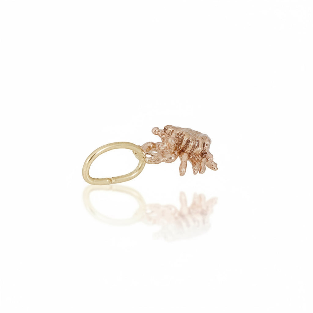 Crab Charm – 14k Yellow & Rose Gold
