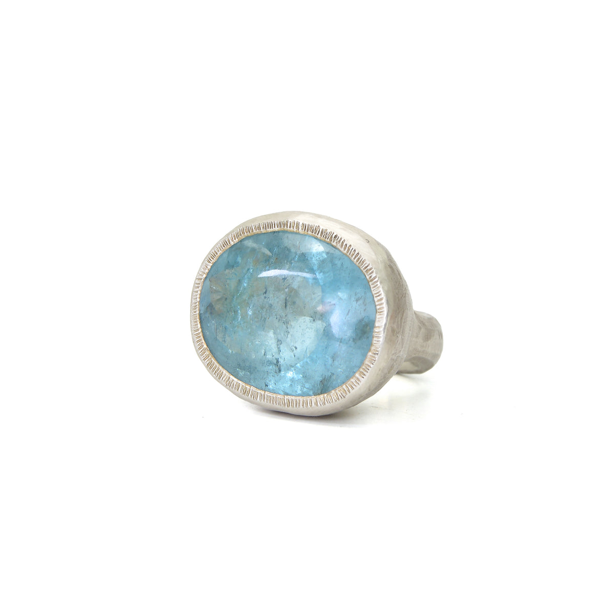 56.65ct Aquamarine Statement Ring - Sterling Silver
