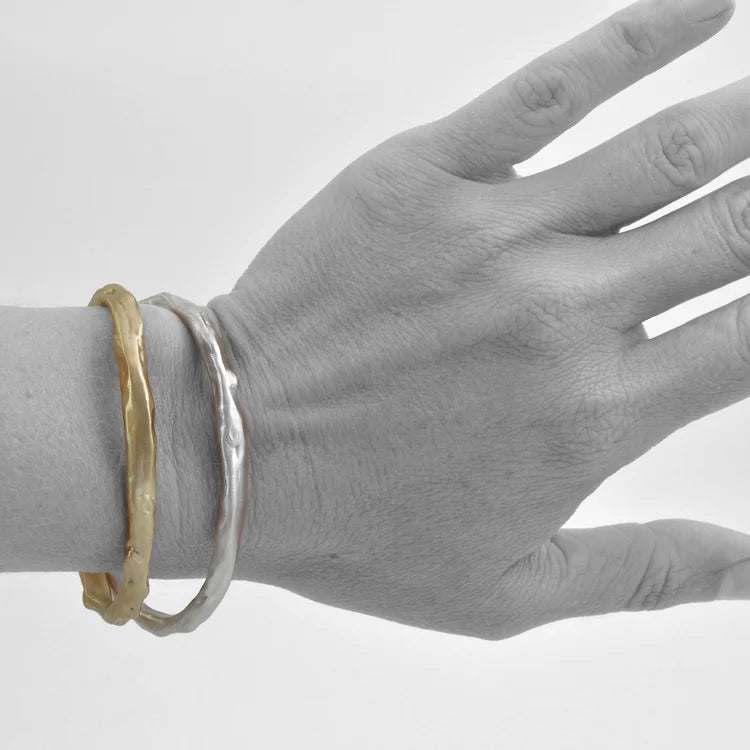 Silver Organic Cuff Bracelet