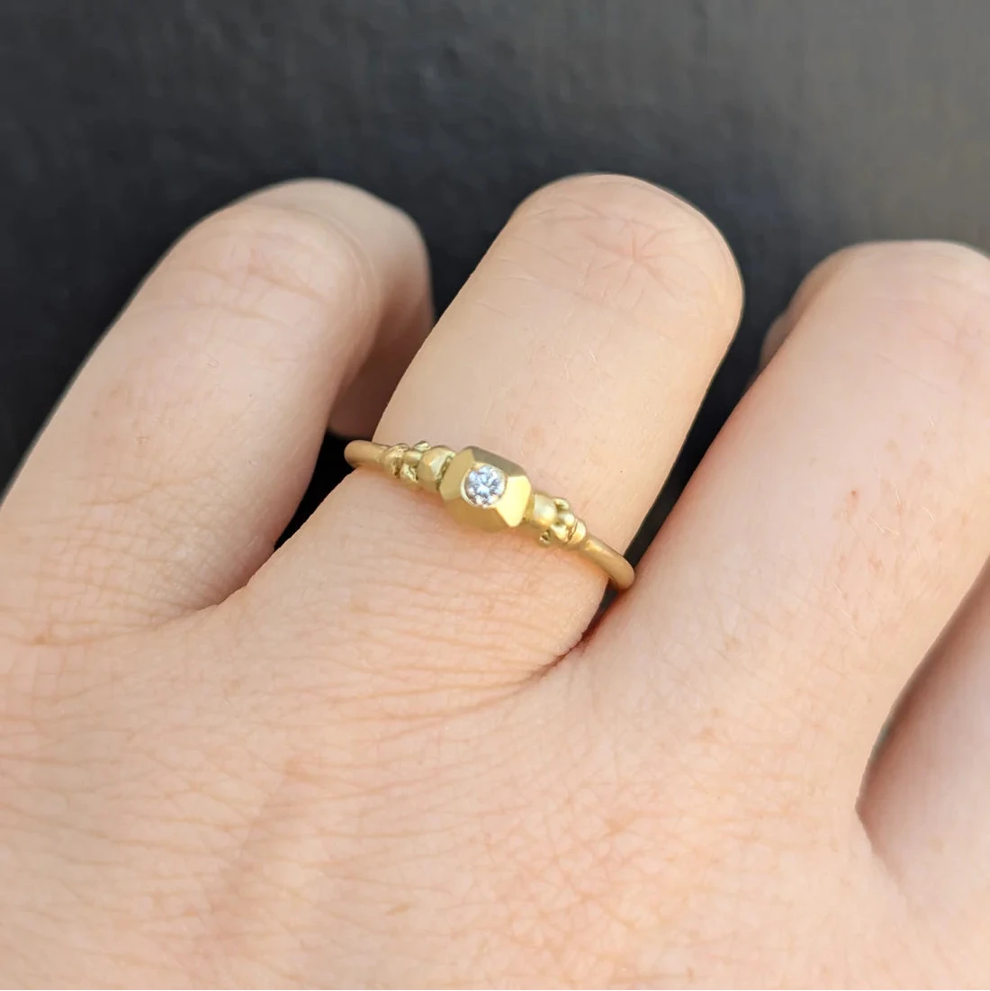 Royal Petite Diamond Solitaire Ring - 18k Gold