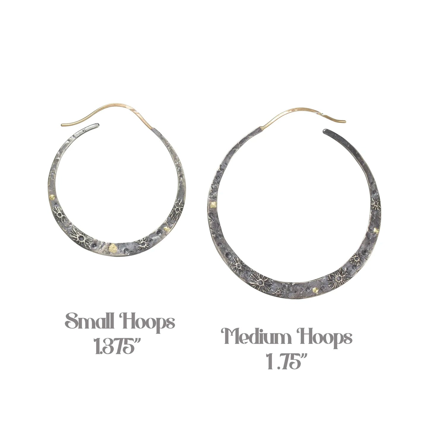 Small Crescent Moon Hoops