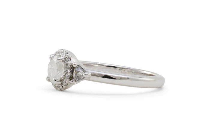 Snow Blossom Ring – 14k White Gold with Diamonds