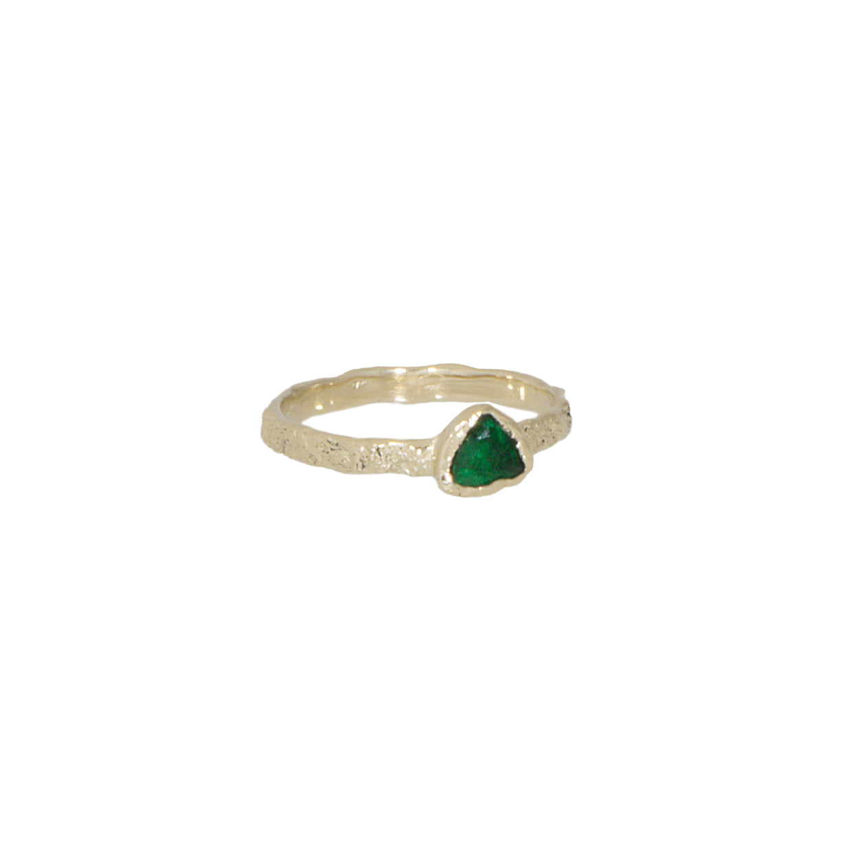 Emerald Trillion Metamorphic Ring
