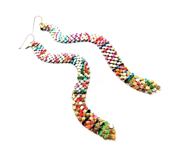 Graffiti Shoulder Duster Earrings