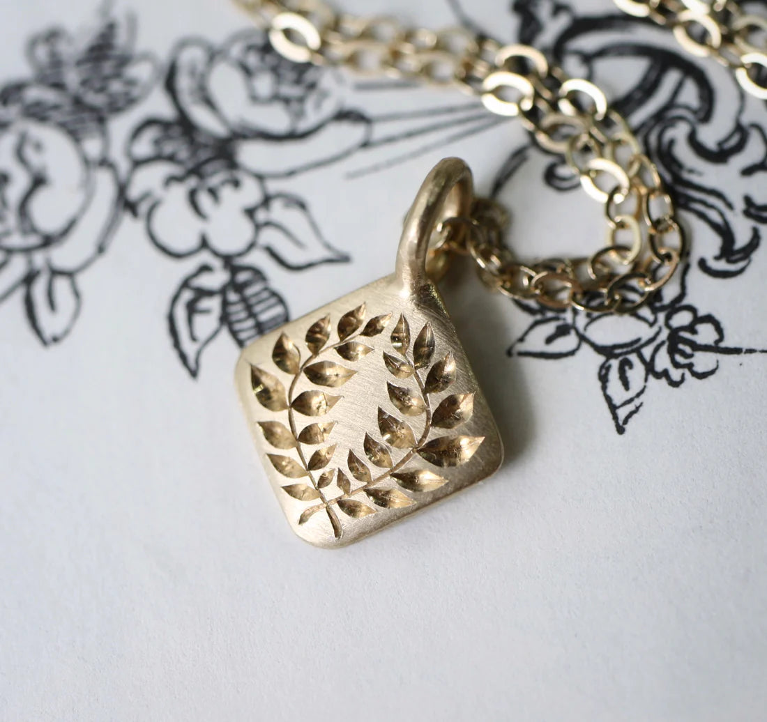Laurel Pendant – 14k Yellow Gold or Two-Tone