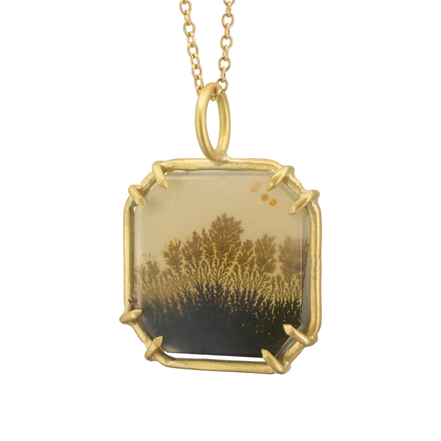 Dendritic Agate Portrait Pendant