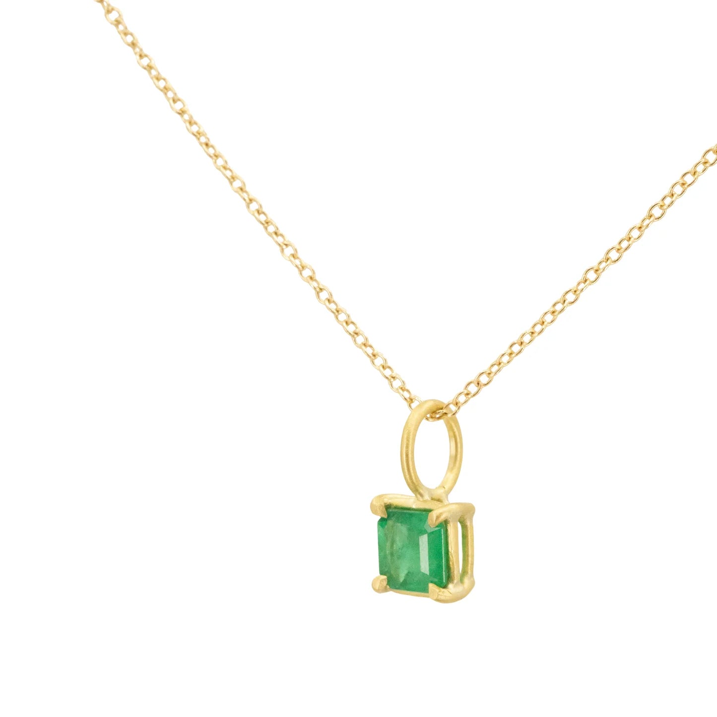 Petite Emerald Basket Pendant