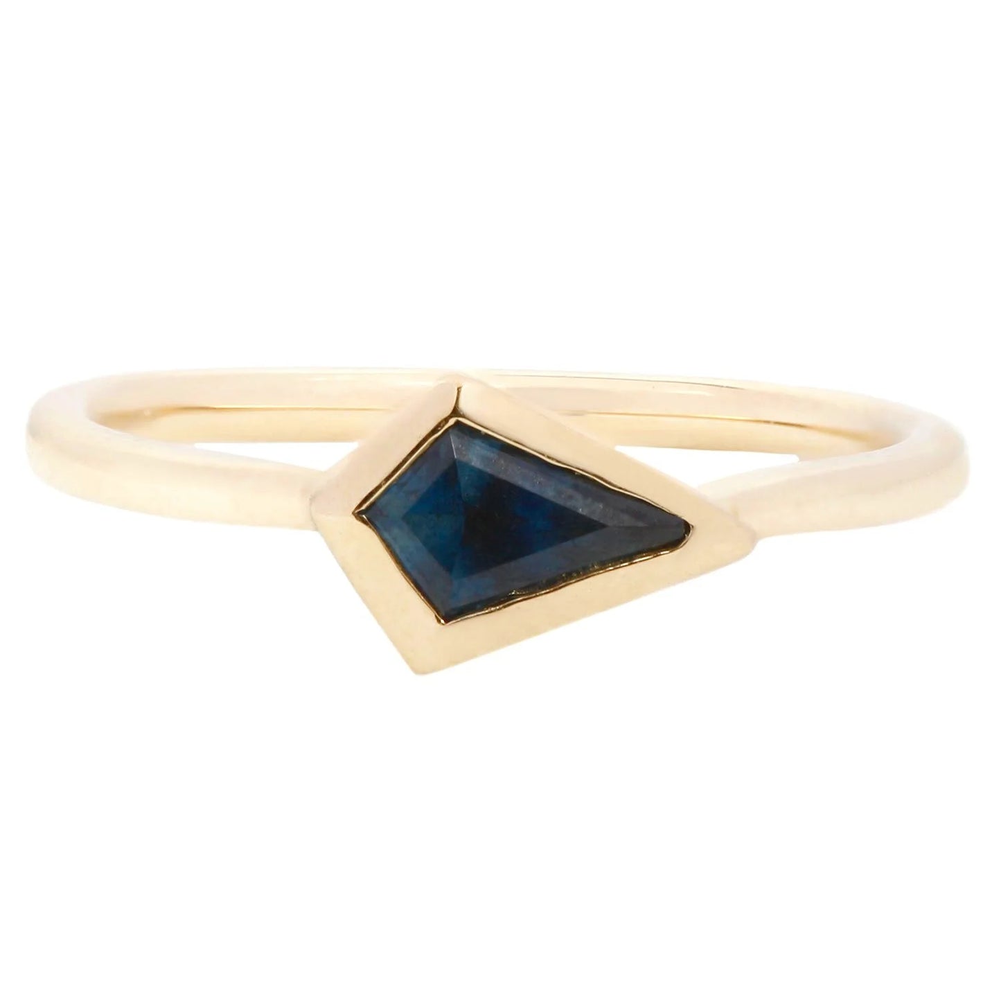 Sapphire Kite Ring - 18k Yellow Gold
