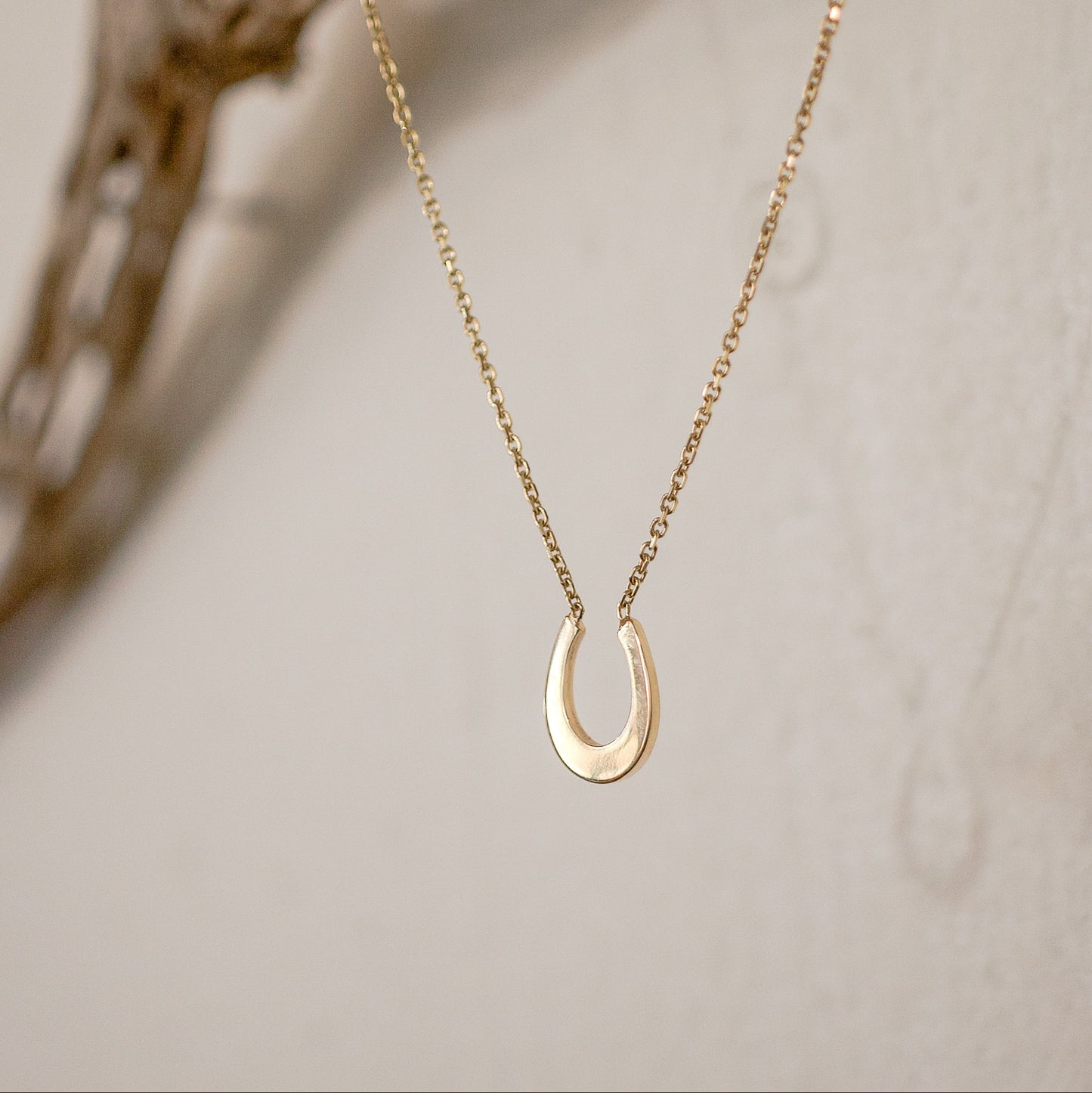 Lucky Horseshoe Necklace - 14k Gold