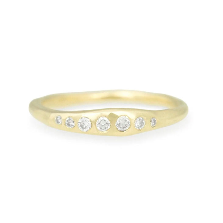 Journey Diamond Band - 14k Yellow Gold & Diamonds