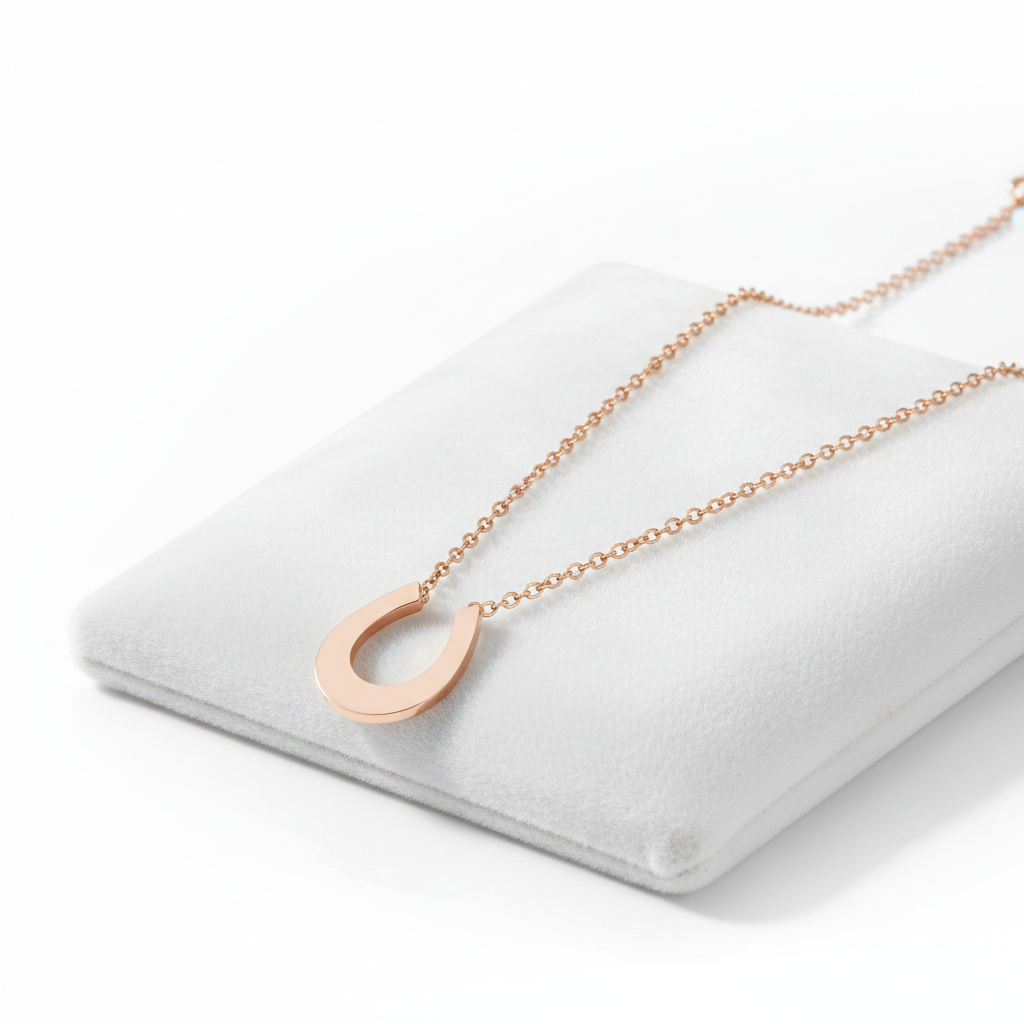 Lucky Horseshoe Necklace - 14k Gold