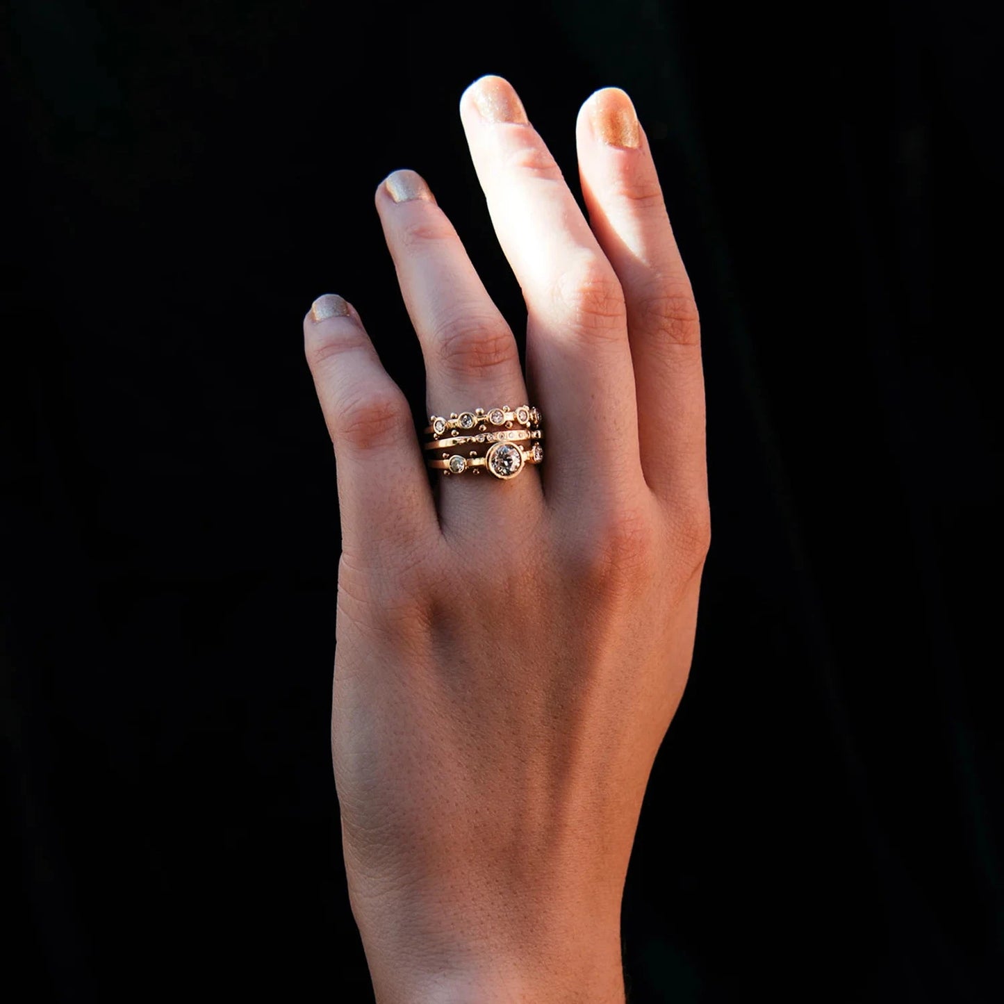 5-Stone Koemi Diamond Ring - 14k Gold White Diamond Band