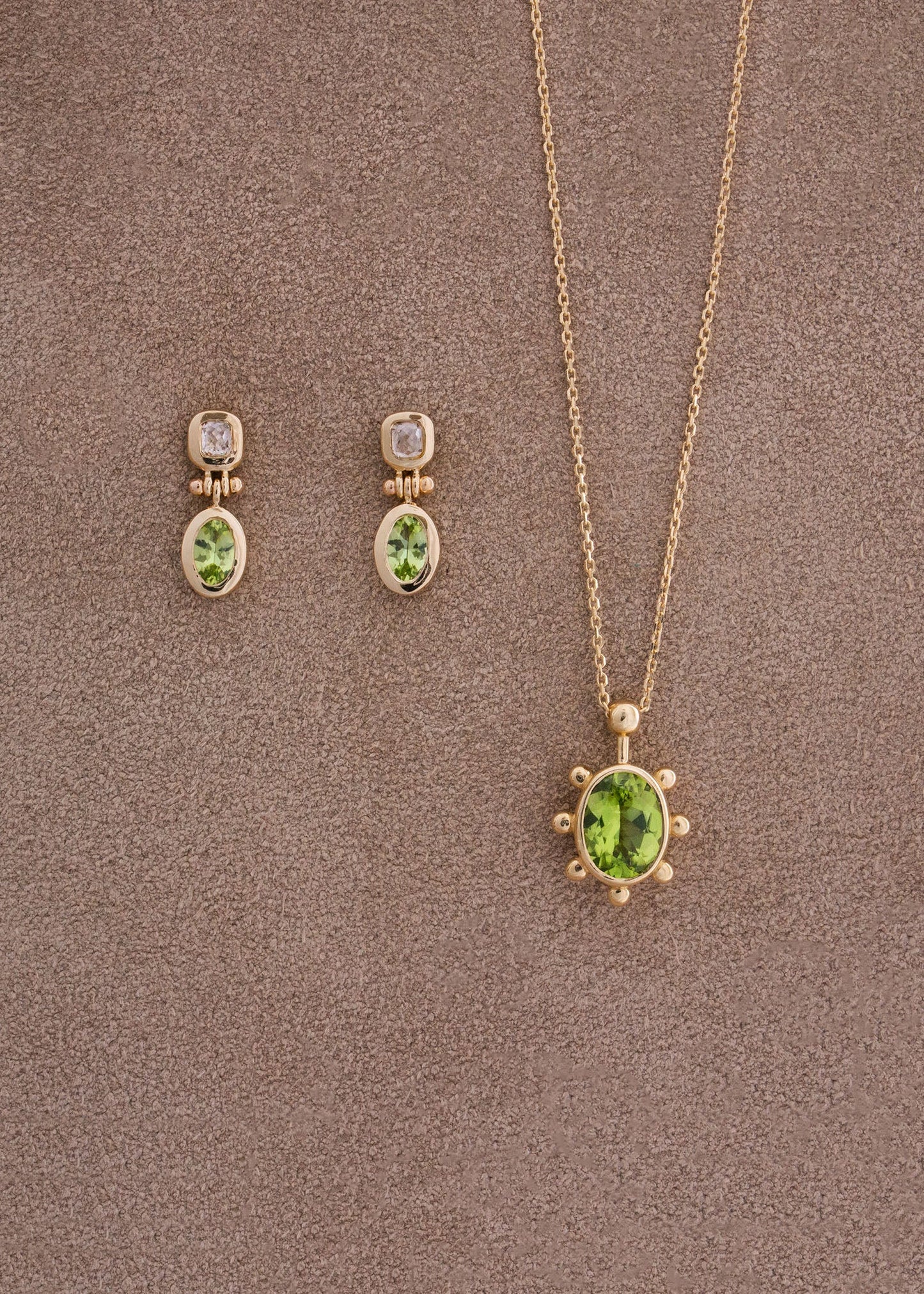 Elysia Necklace - 14k Gold Peridot