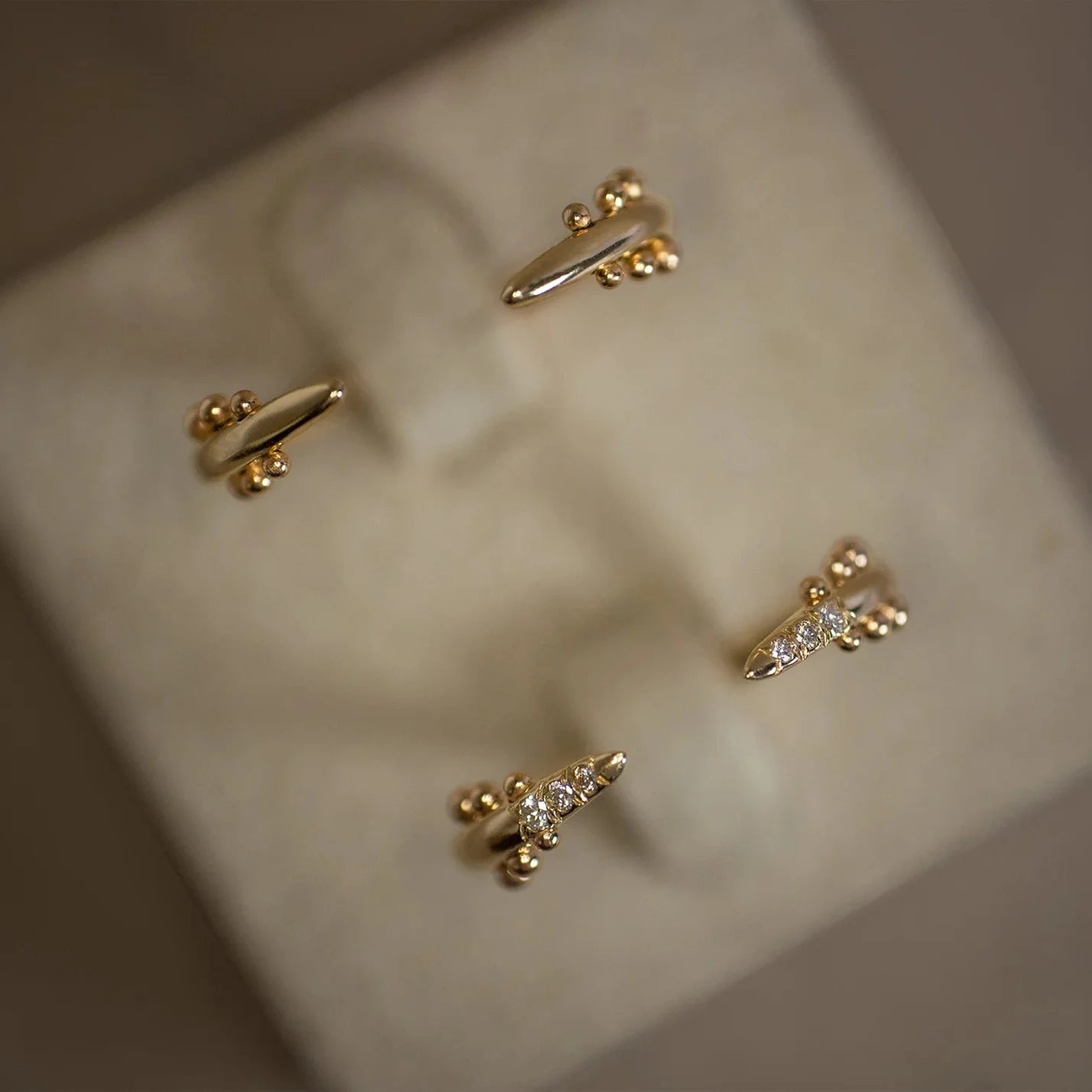 Kuli Ring - 14k Gold & White Diamonds