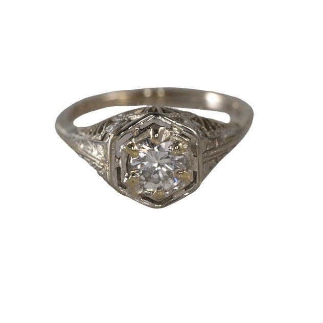 Estate Ring 2 - 14k White Gold with Diamonds