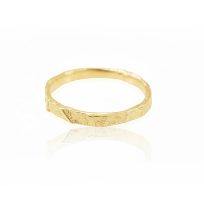 Philo Leaf Stacker Ring – 14k Gold