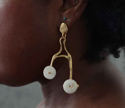 The Crossroads Bone Disc Earrings 1.0