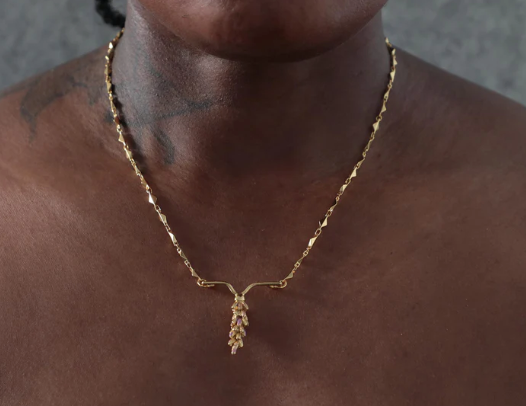 Lavender Deserted Flower Necklace