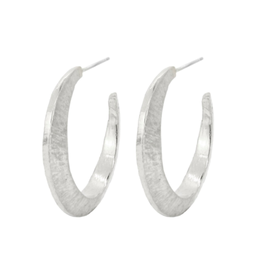 Silver Nairobi Hoop Earrings