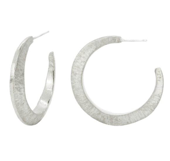 Silver Nairobi Hoop Earrings