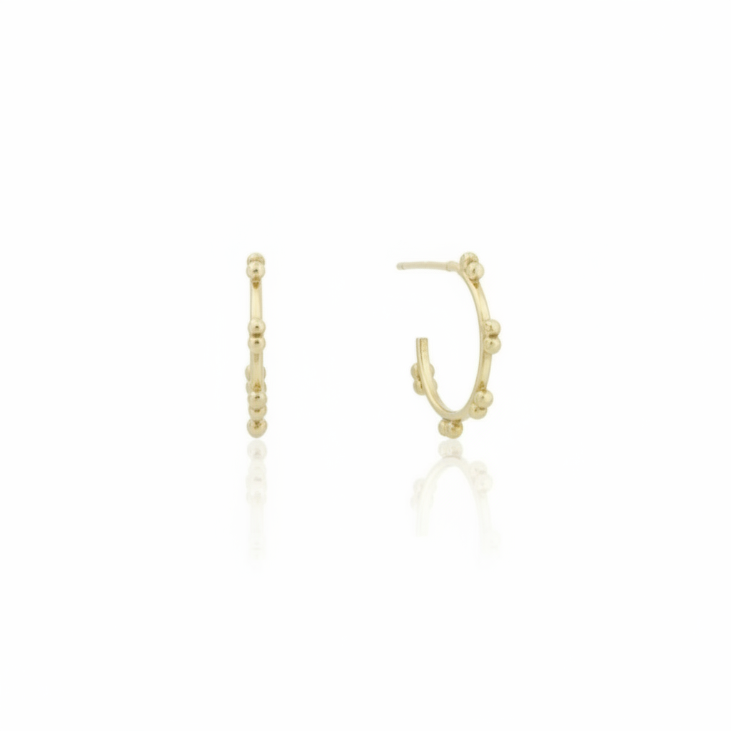 Mini Marais Hoop Earrings - 14k Yellow Gold
