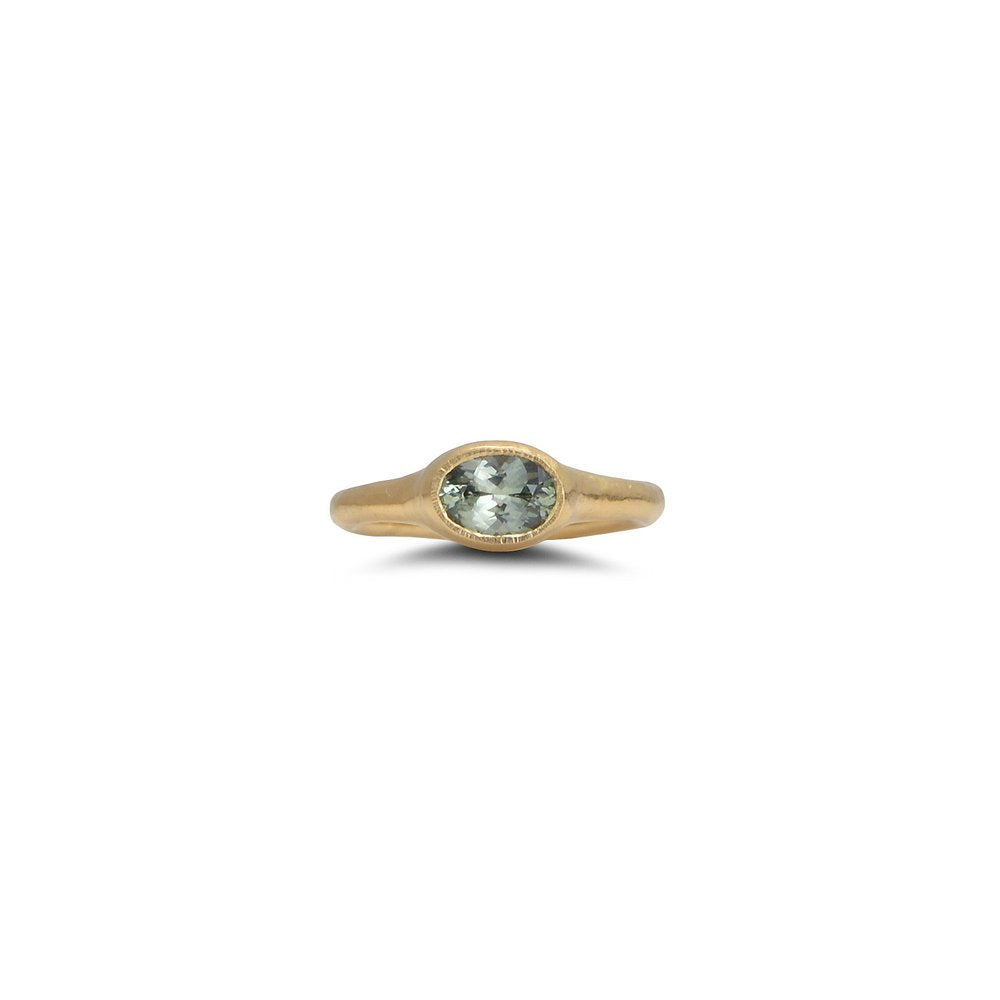 Green Montana Sapphire Solitaire