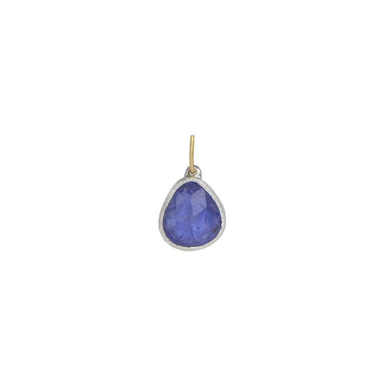 Tanzanite Shimmer Pendant – Sterling Silver & 18k Gold