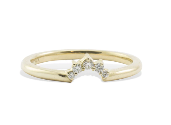 Soul Crown Ring - 14k Yellow Gold & White Diamonds