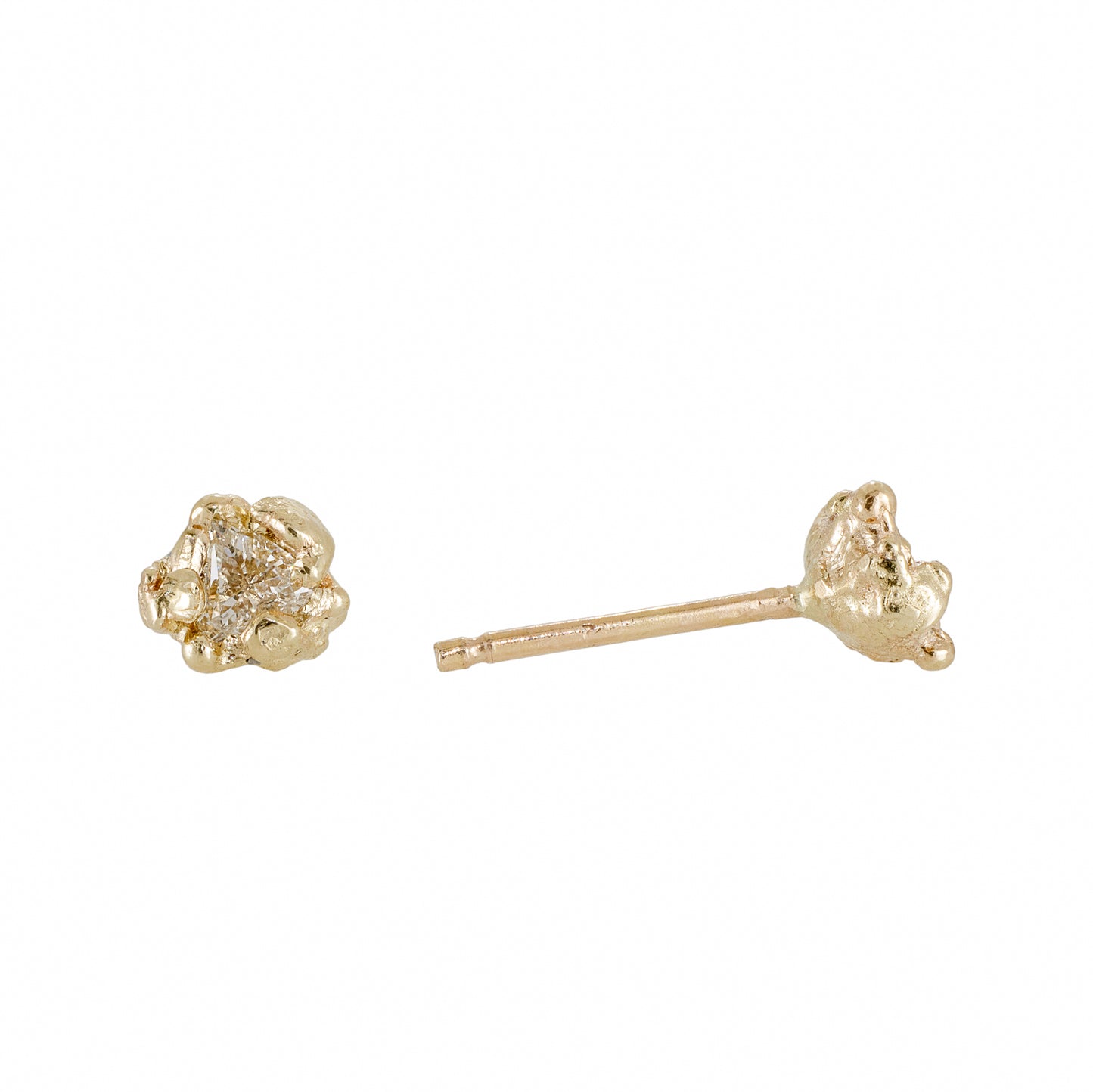 Trillion Diamond Coral Studs