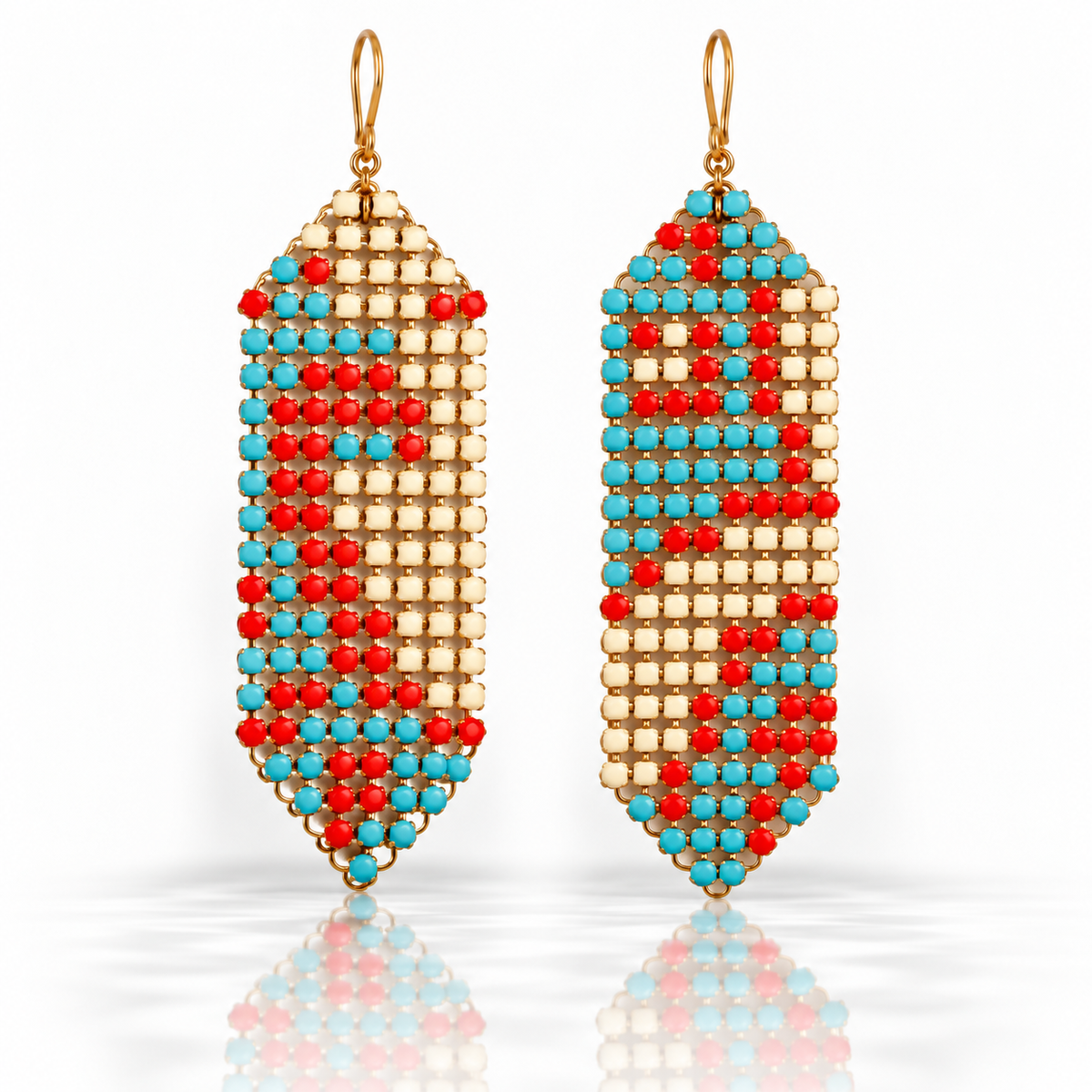 Cherry Flourish Vintage Mesh Earrings