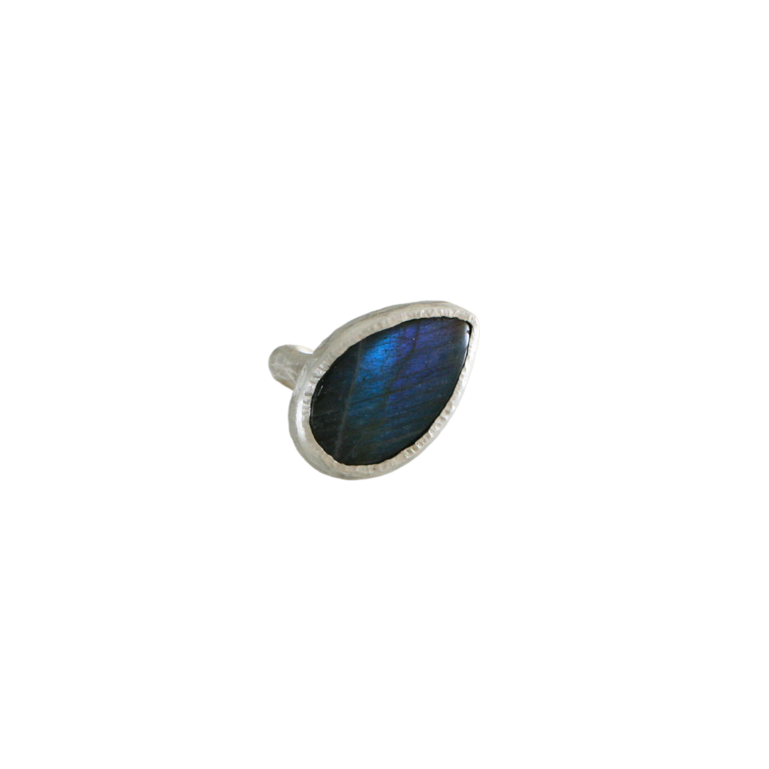 Pear Labradorite Shimmer Ring