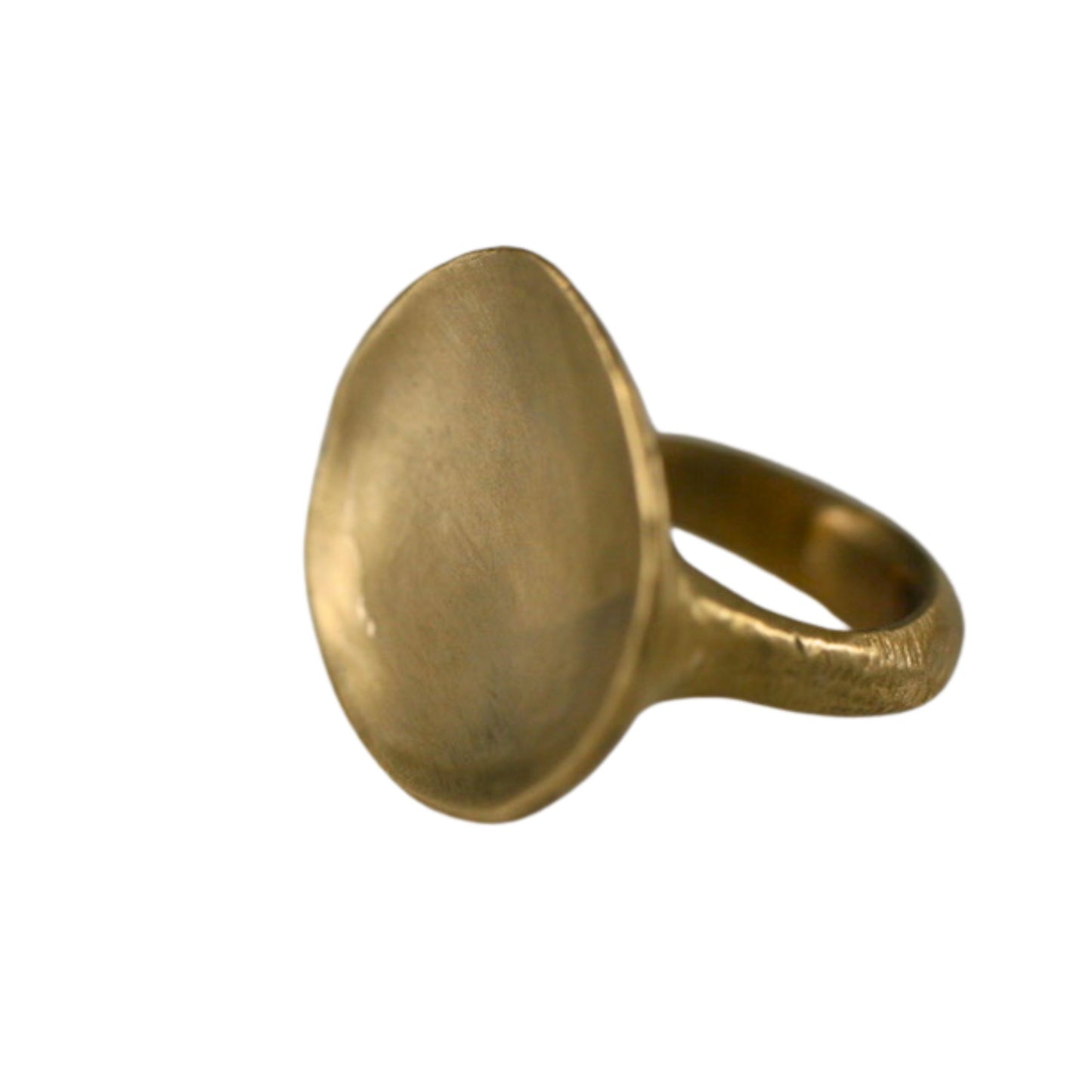 Mirror Ring – Bronze Sculptural Shield Ring