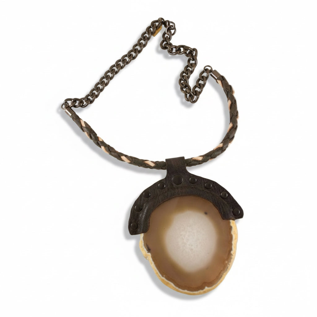 Full Moon Agate Necklace