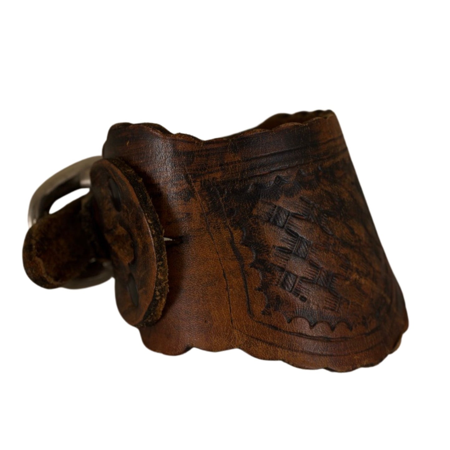Spur Leather Cuff – Vintage Repurposed Strap