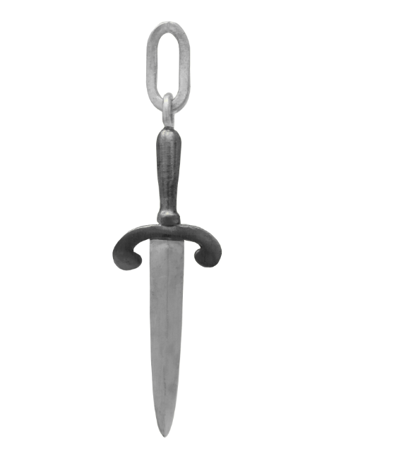 Parrying Dagger Earring Charm – Sterling Silver