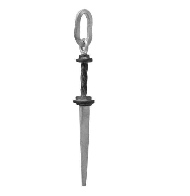 Rondel Dagger Earring Charm – Sterling Silver