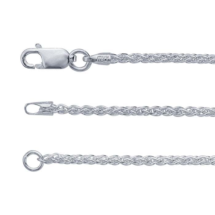 Short Wheat Chain - Sterling Silver