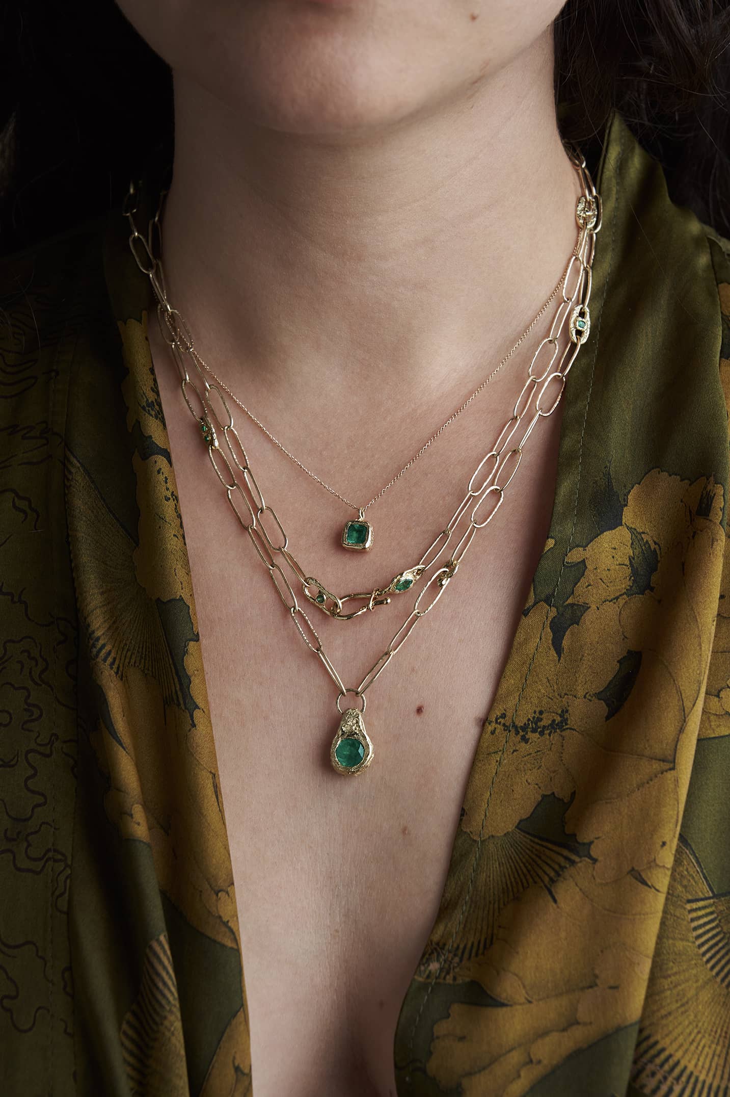 Emerald Petra Necklace