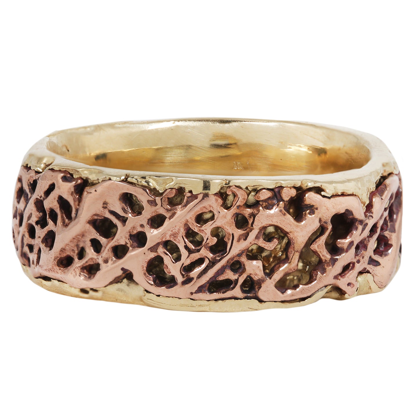 Two-Tone Litterfall Ring – 14k Yellow and Rose Gold