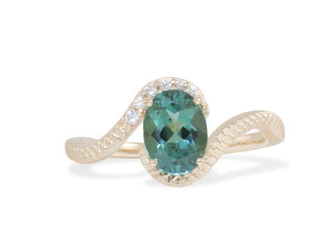 Atlantis Ring - 14k Yellow Gold with Tourmaline & Diamonds