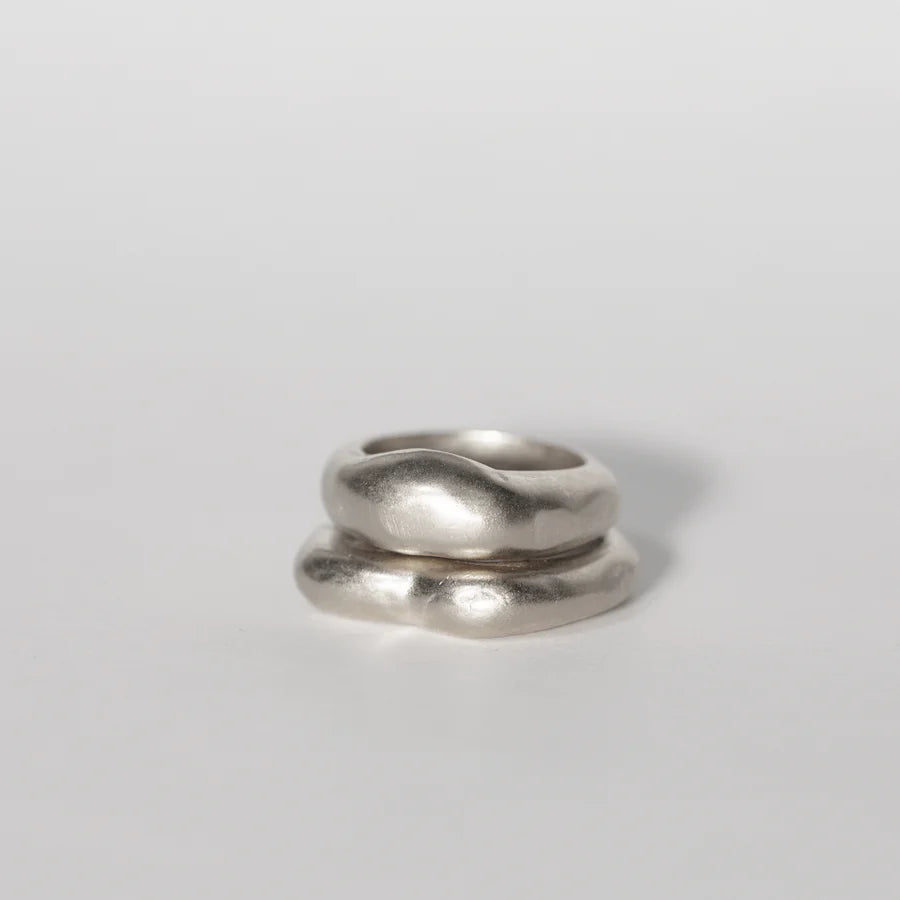 Cerrillos Stack Rings • Sterling Silver • Organic Sculptural Rings